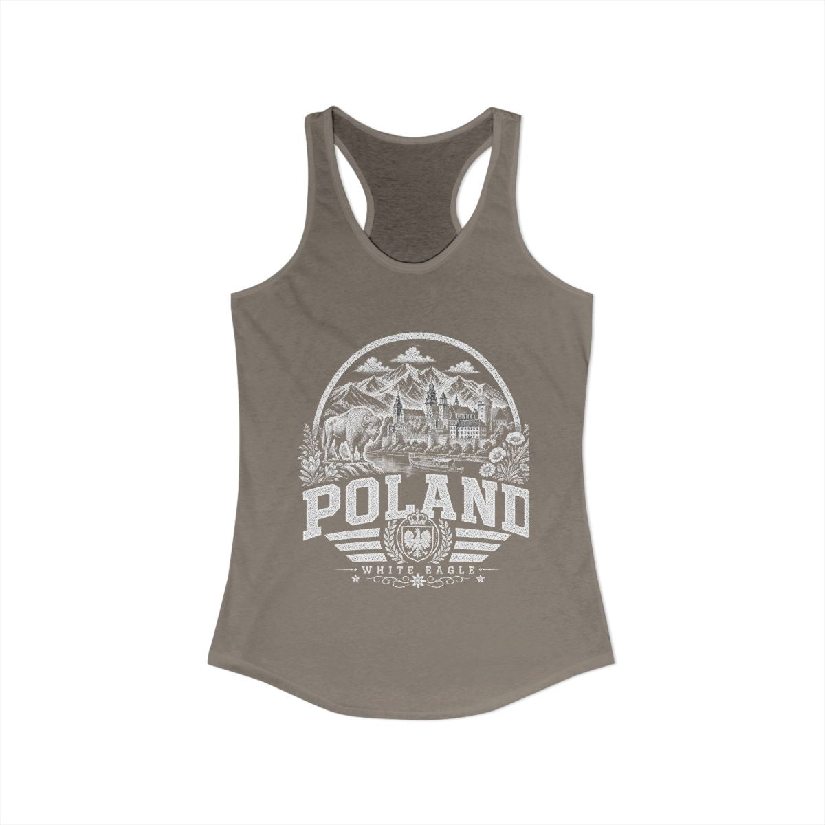 Poland vintage landmarks tank top — iconic landmark design | Nameshi Destinations (view 23)
