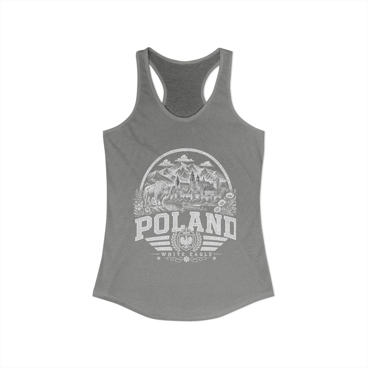 Poland vintage landmarks tank top — iconic landmark design | Nameshi Destinations (view 25)