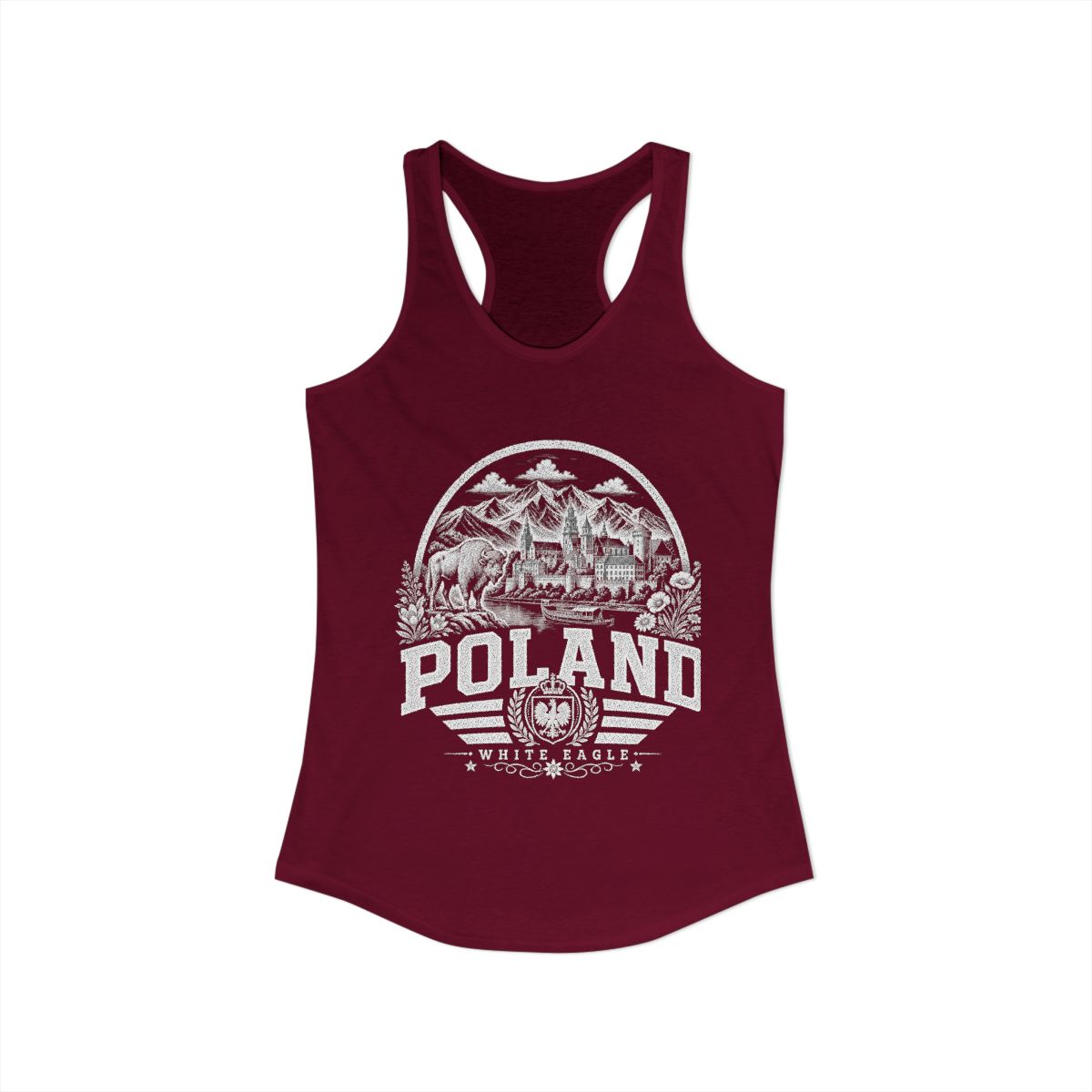 Poland vintage landmarks tank top — iconic landmark design | Nameshi Destinations (view 27)