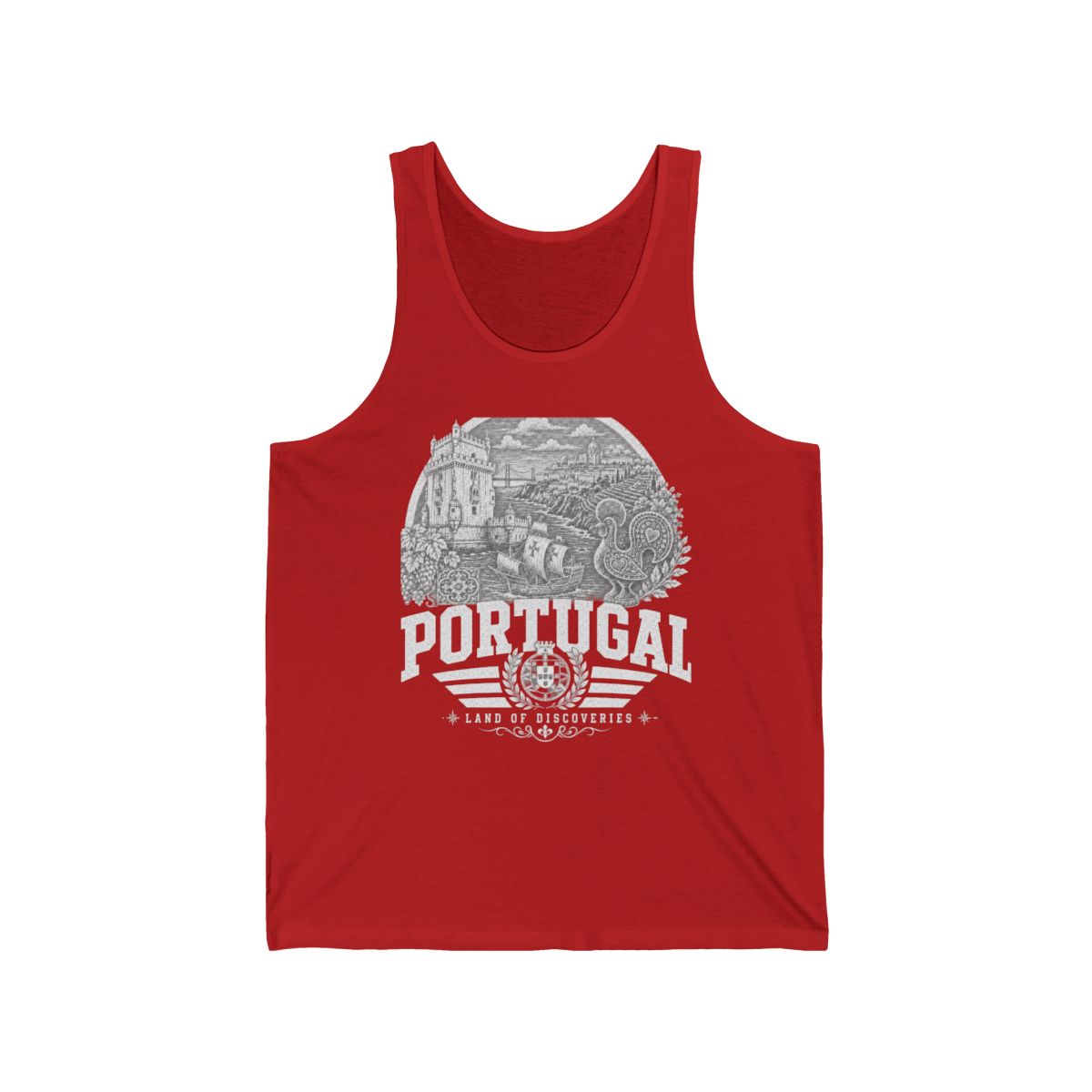 Portugal Men's Tank Top — Red (front)