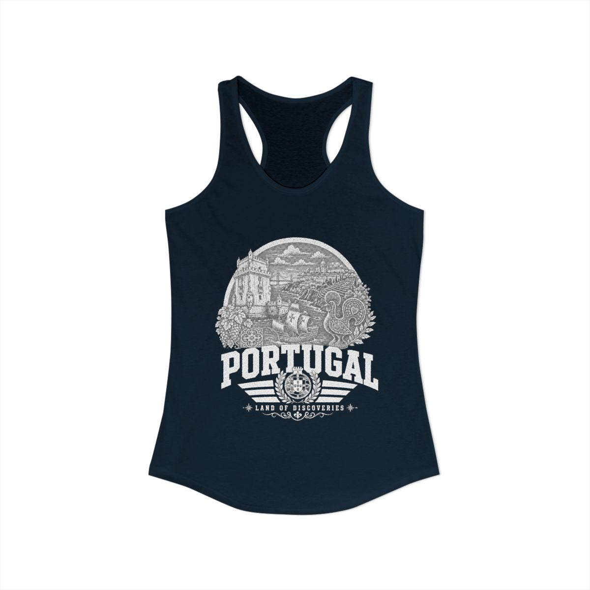 Portugal vintage landmarks tank top — iconic landmark design | Nameshi Destinations (view 11)