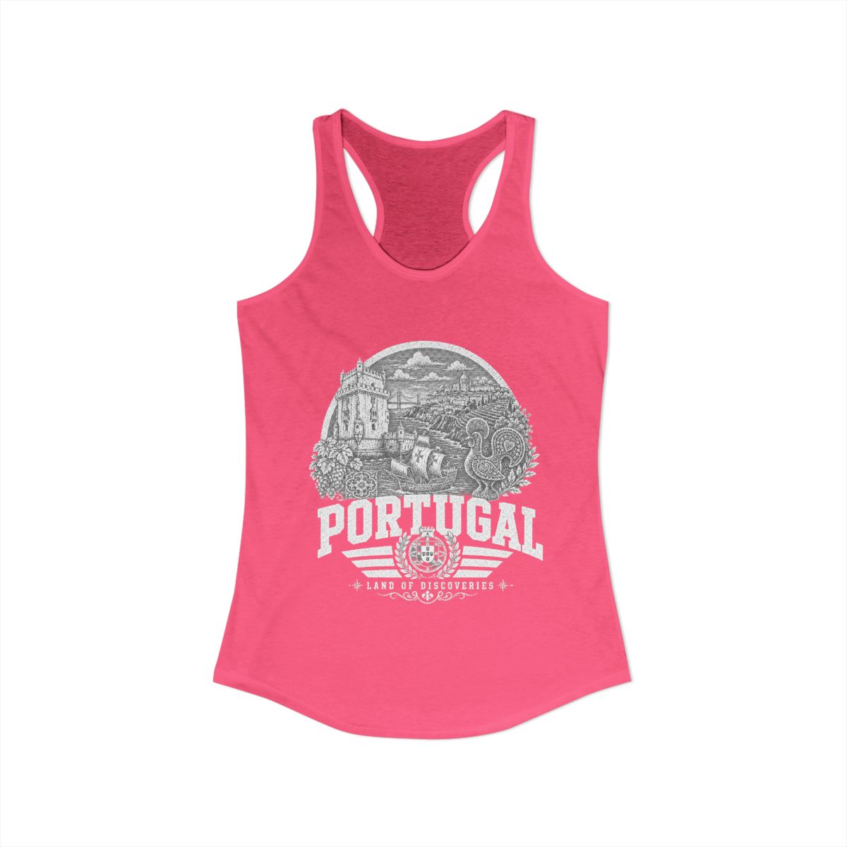 Portugal vintage landmarks tank top — iconic landmark design | Nameshi Destinations (view 14)