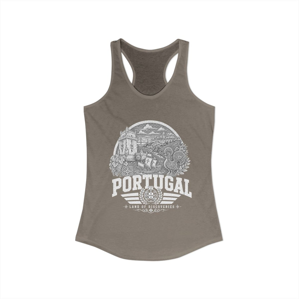 Portugal Women's Tank Top — Solid Warm Gray (front)