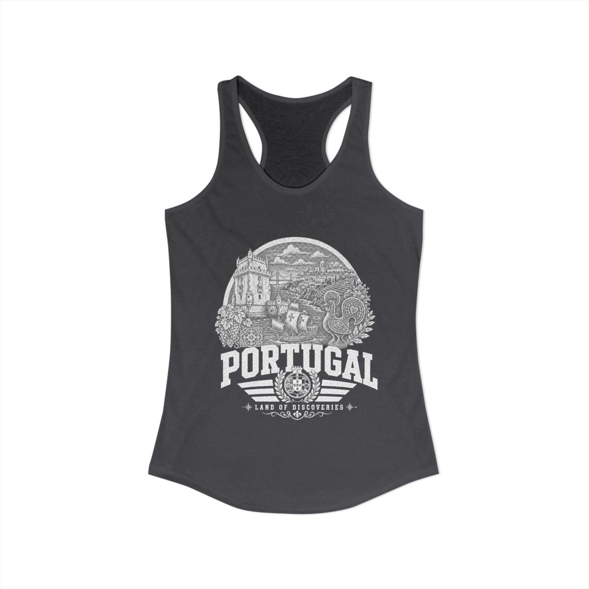Portugal vintage landmarks tank top — iconic landmark design | Nameshi Destinations (view 12)