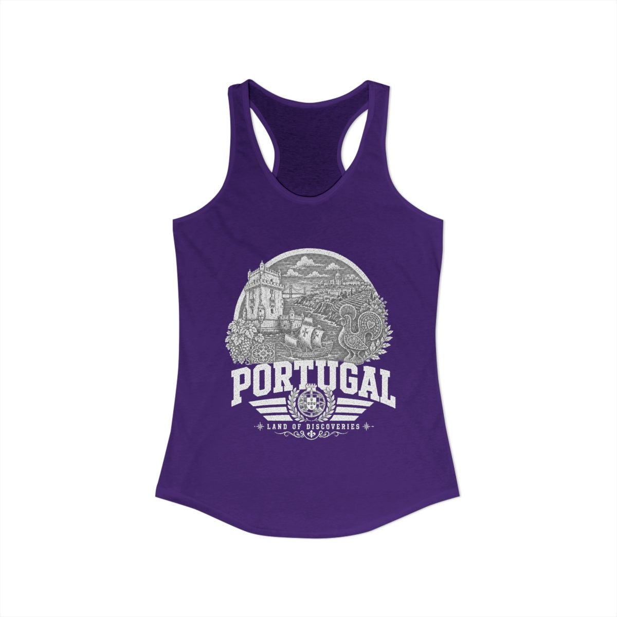 Portugal Women's Tank Top — Solid Purple Rush (front)