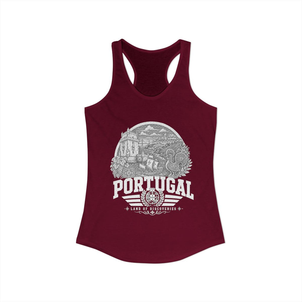 Portugal Women's Tank Top — Solid Cardinal Red (front)