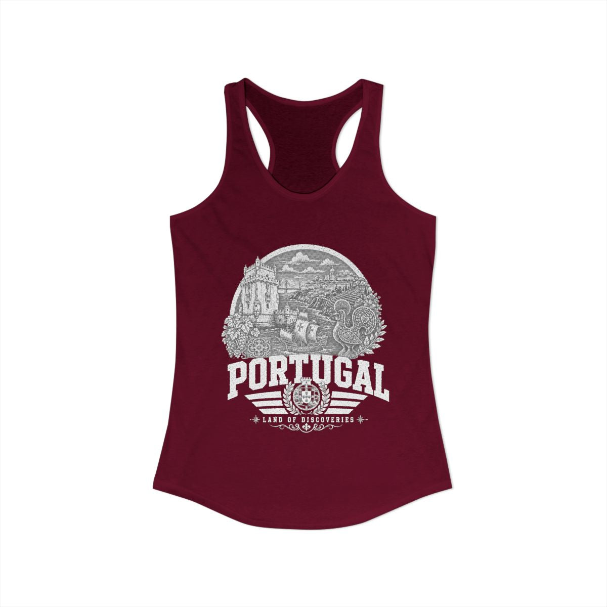 Portugal vintage landmarks tank top — iconic landmark design | Nameshi Destinations (view 15)