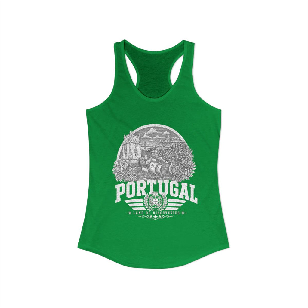 Portugal Women's Tank Top — Solid Kelly Green (front)