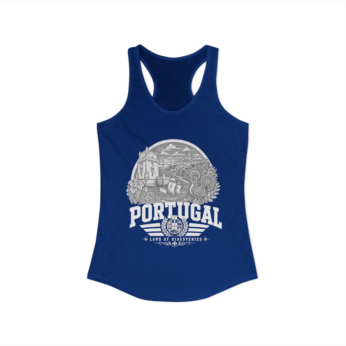 Portugal Women's Tank Top — Solid Royal (front)