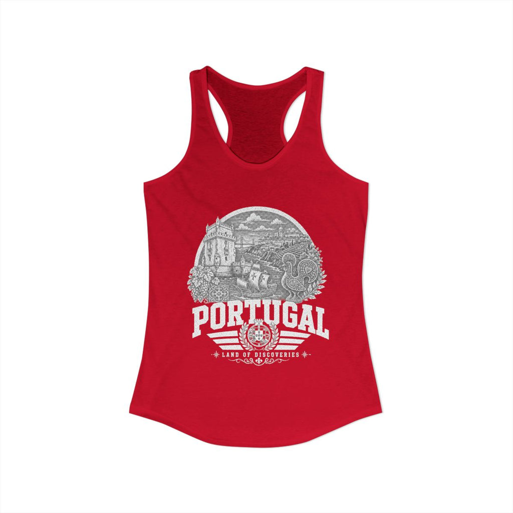 Portugal Women's Tank Top — Solid Red (front)