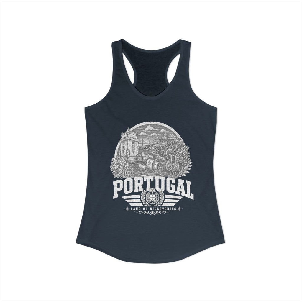 Portugal Women's Tank Top — Solid Indigo (front)