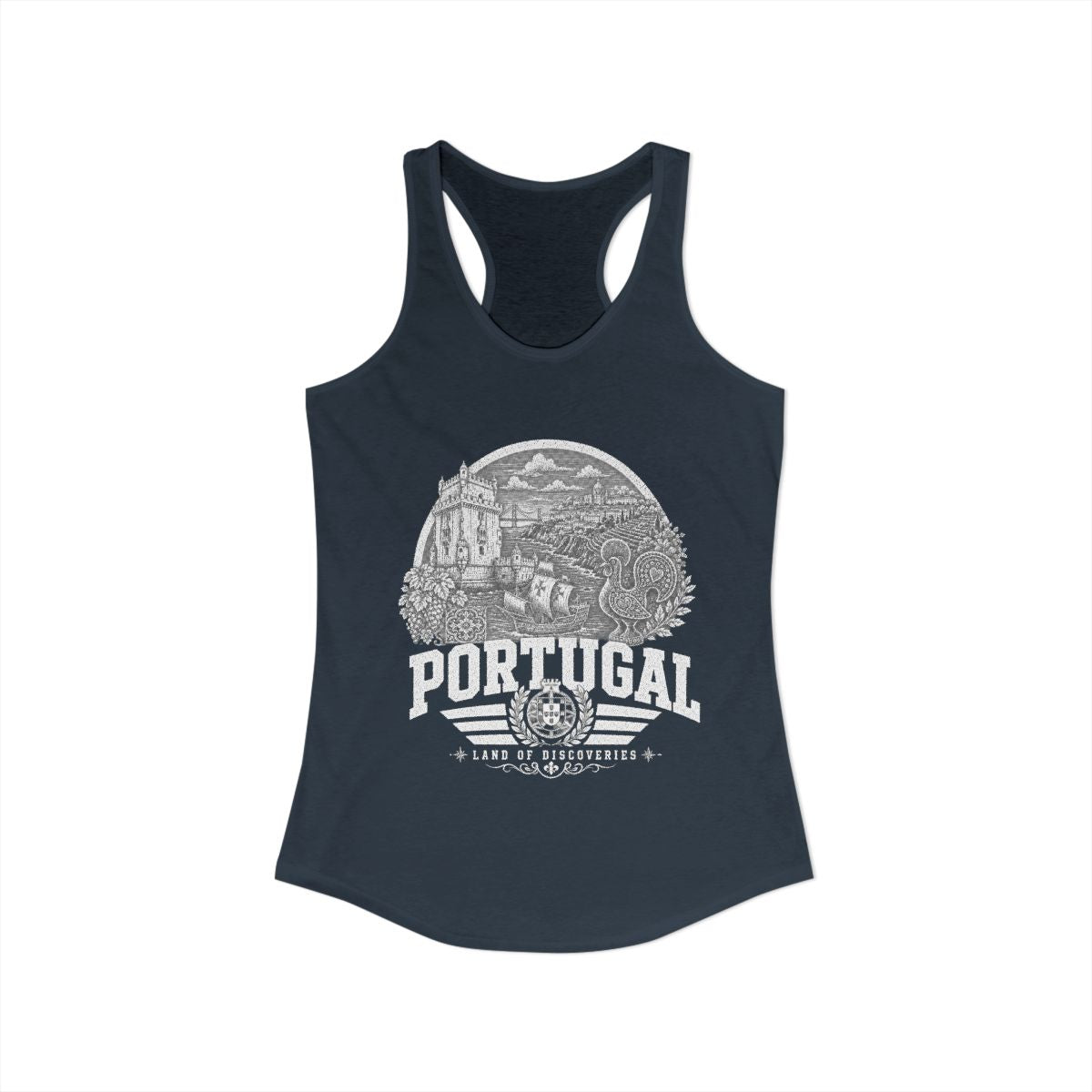 Portugal Women's Tank Top — Solid Indigo (front)