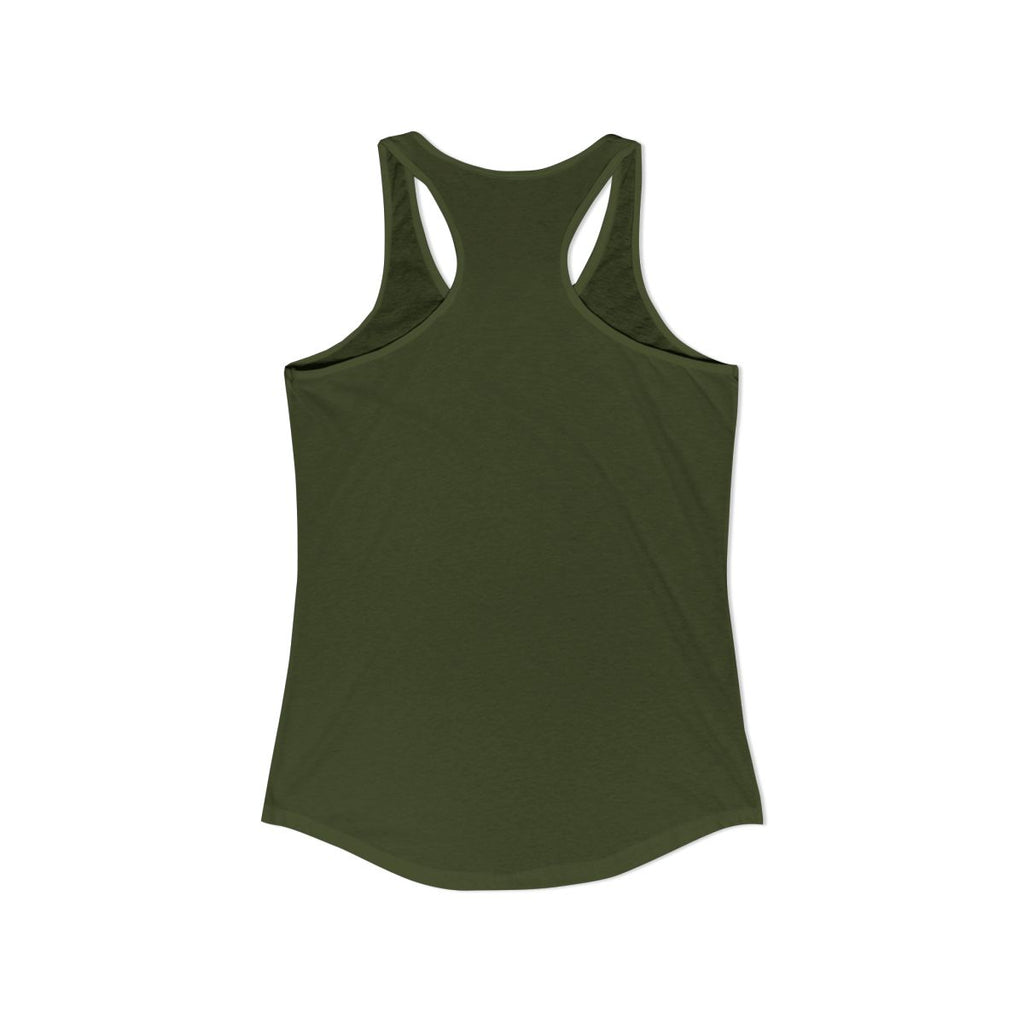 Portugal Women's Tank Top — Solid Military Green (back)