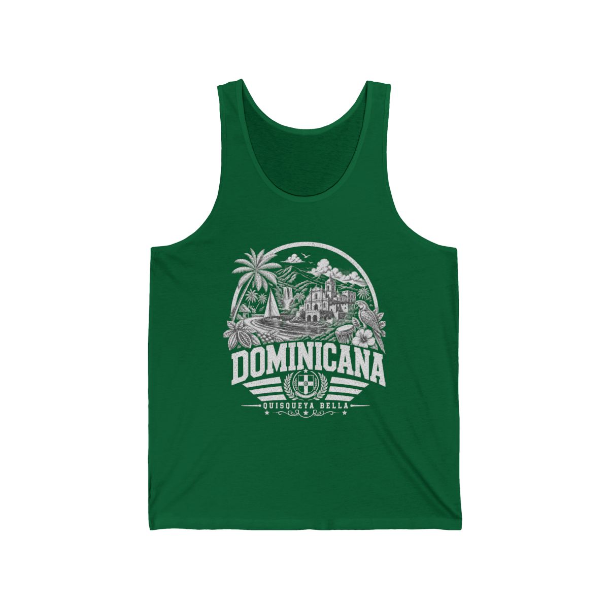 República Dominicana vintage landmarks men's tee — iconic landmark design | Nameshi Destinations (view 4)