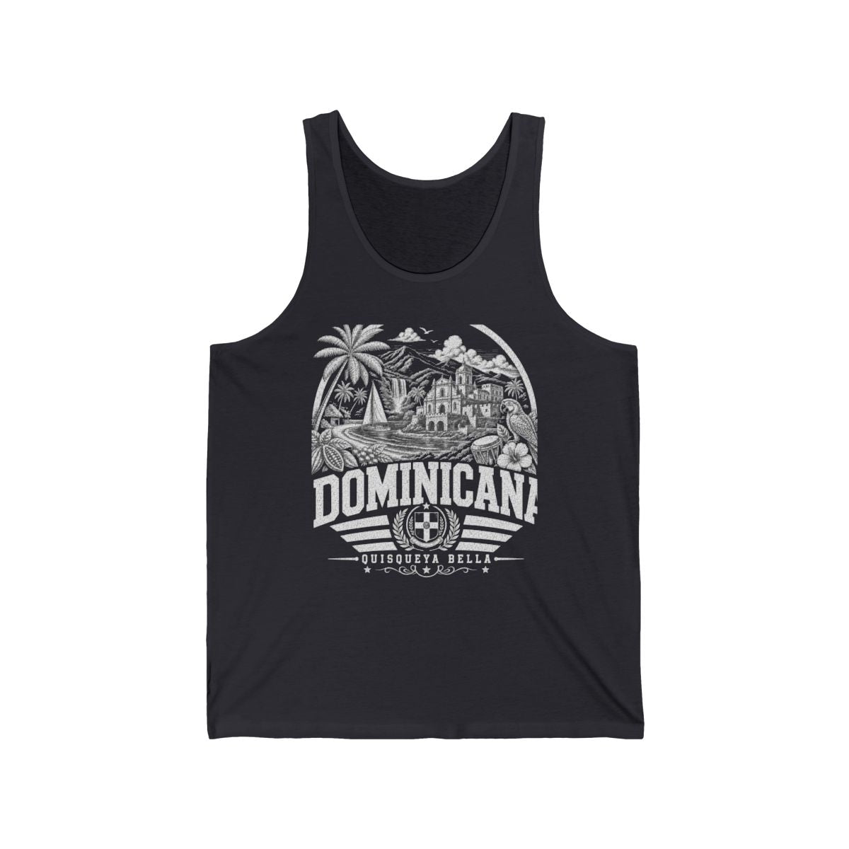 Republica Dominicana Men's Tank Top — Dark Grey