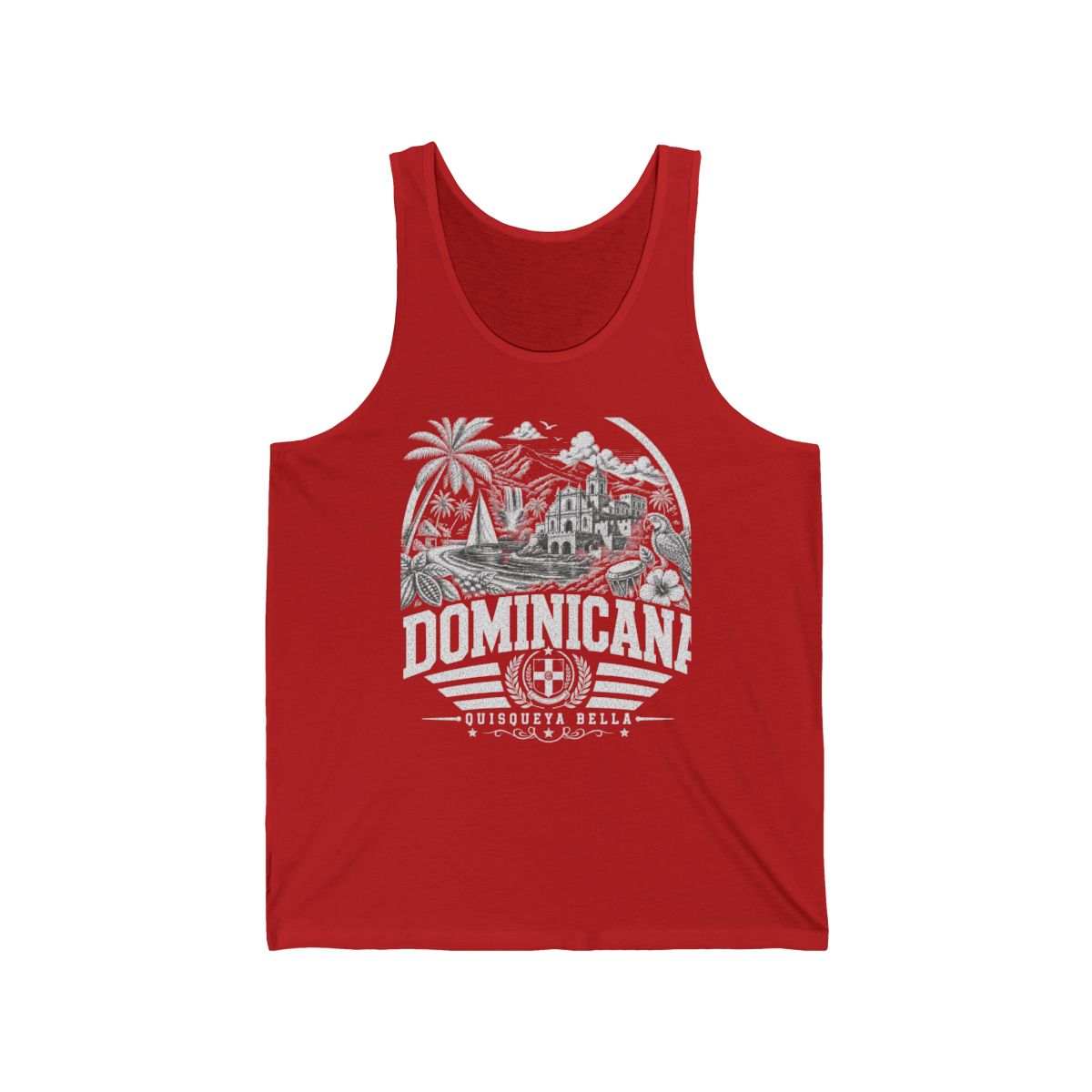 Republica Dominicana Men's Tank Top — Red