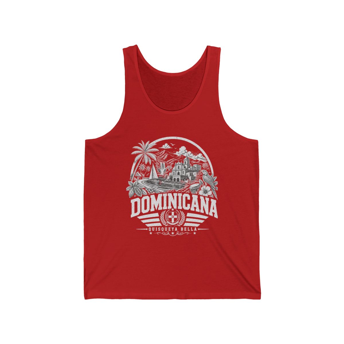 República Dominicana vintage landmarks men's tee — iconic landmark design | Nameshi Destinations (view 8)