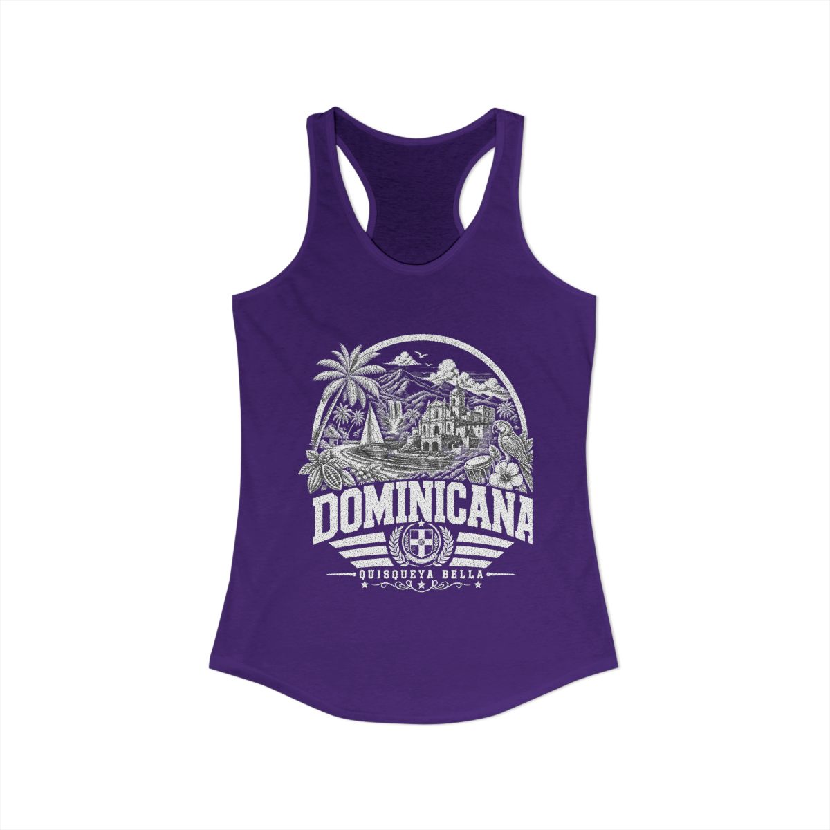 Republica Dominicana Women's Tank Top — Solid Purple Rush (front)