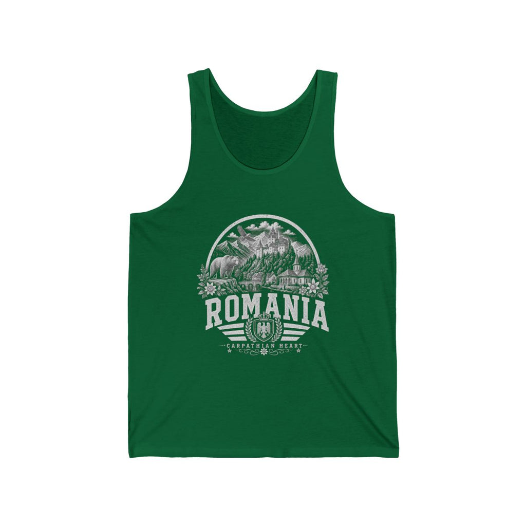 Romania Men's Tank Top — Kelly (front)