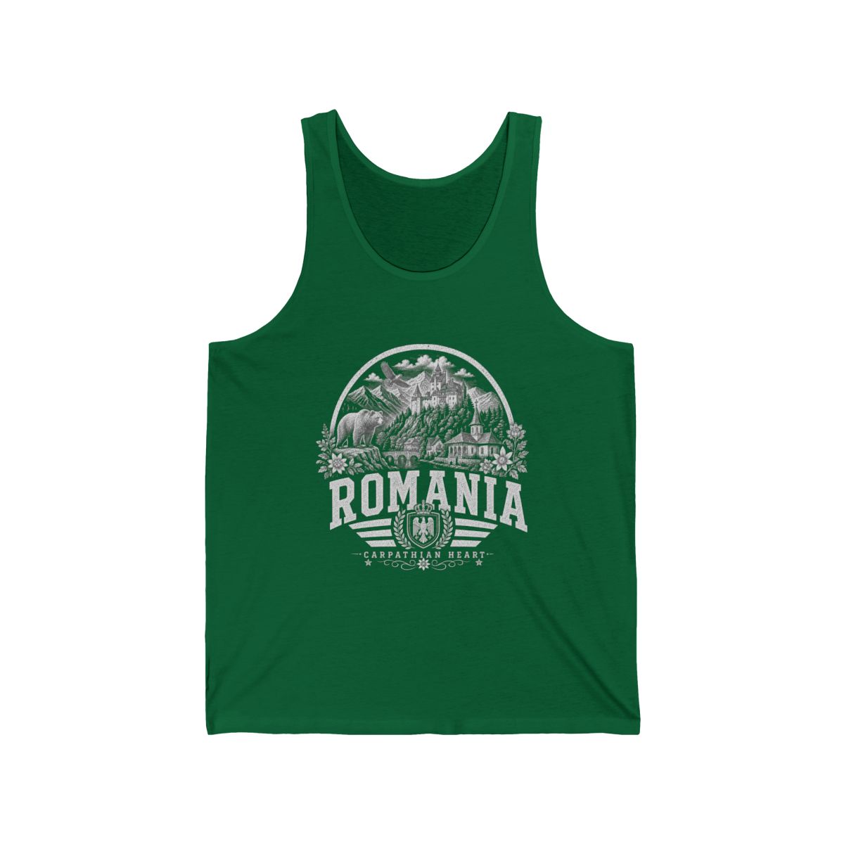 Romania Men's Tank Top — Kelly (front)