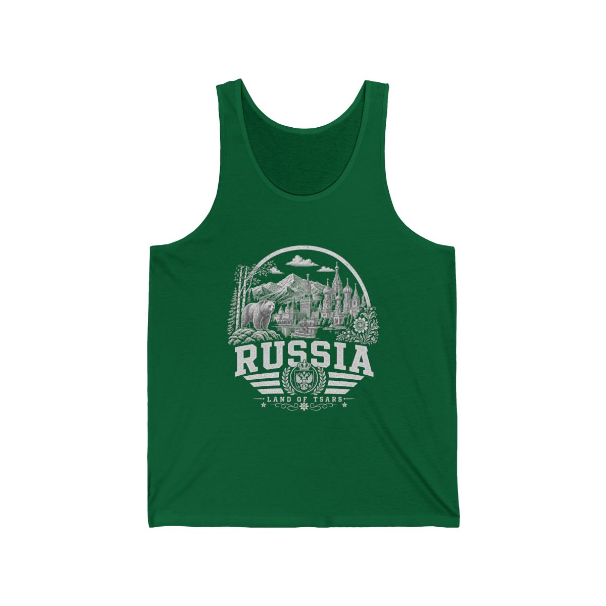 Russia Men's Tank Top — Kelly (front)