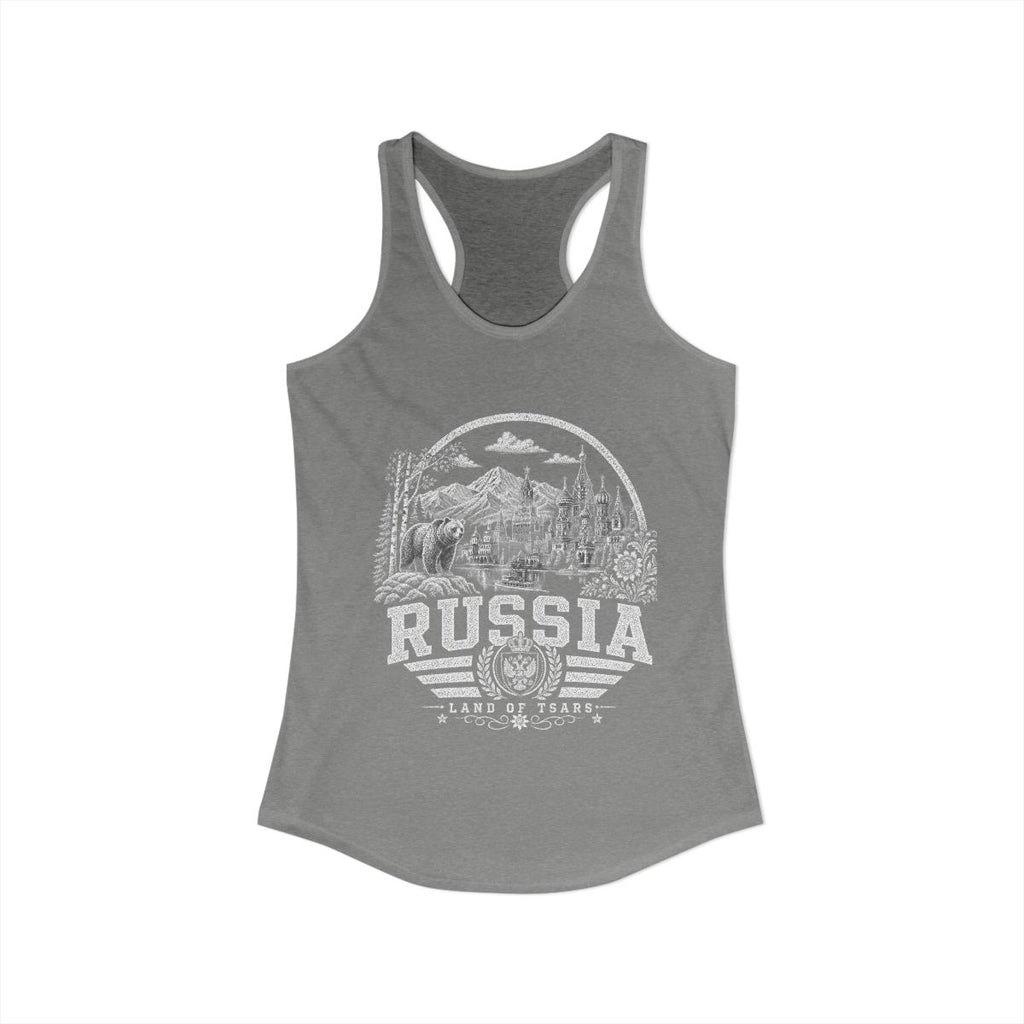 Russia Women's Tank Top — Heather Grey (front)