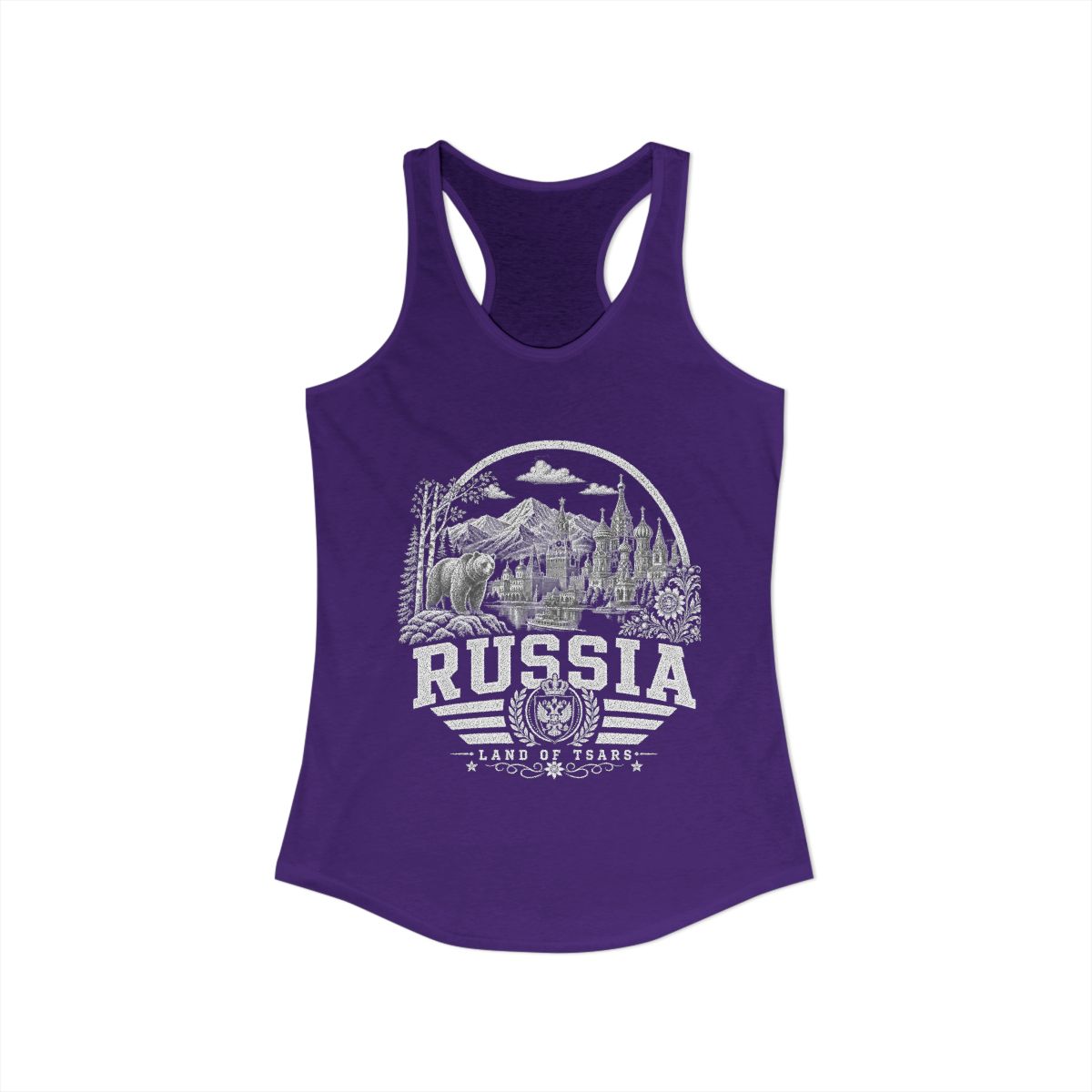 Russia Women's Tank Top — Solid Purple Rush (front)