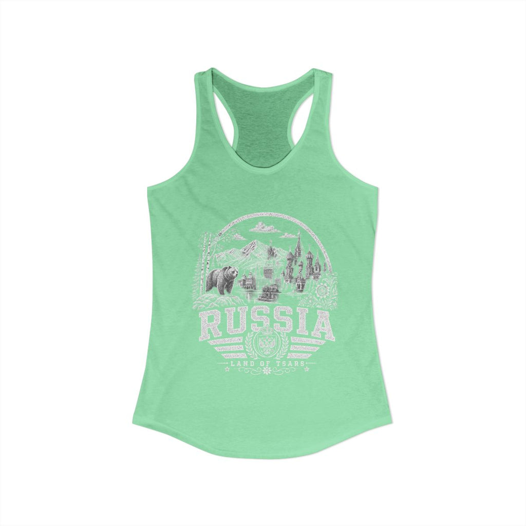 Russia Women's Tank Top — Solid Mint (front)