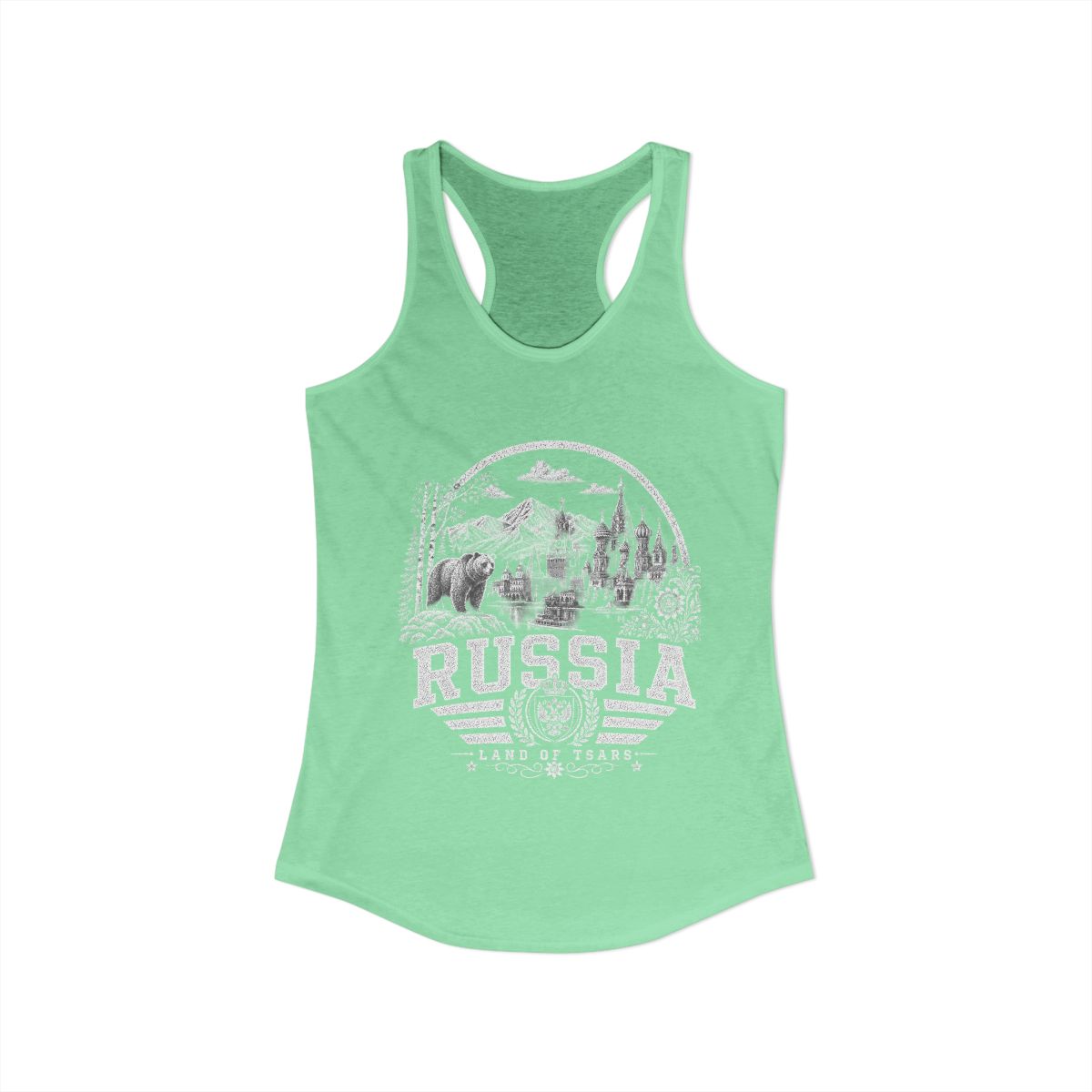 Russia Women's Tank Top — Solid Mint (front)