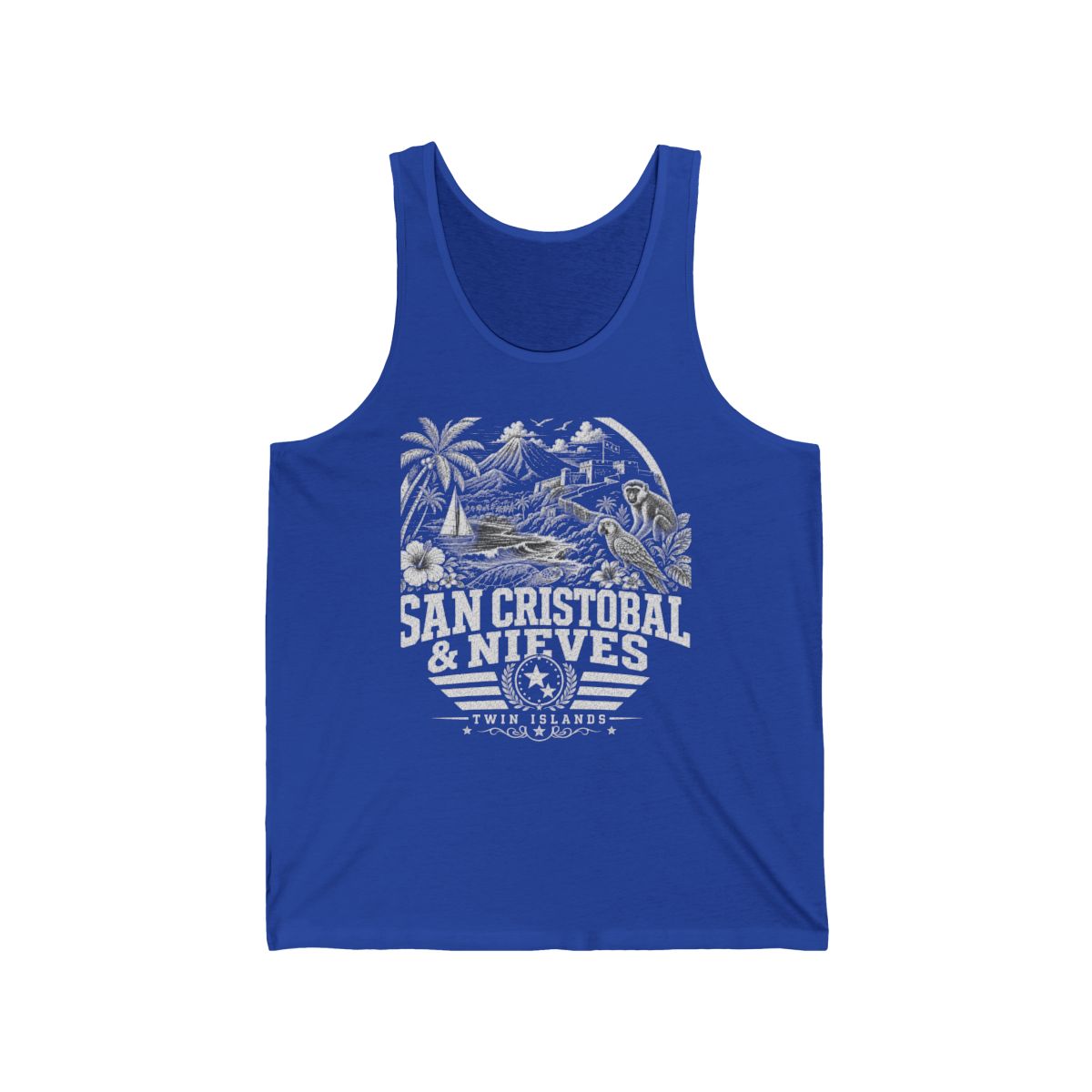 San Cristóbal y Nieves Men's Tank Top — True Royal