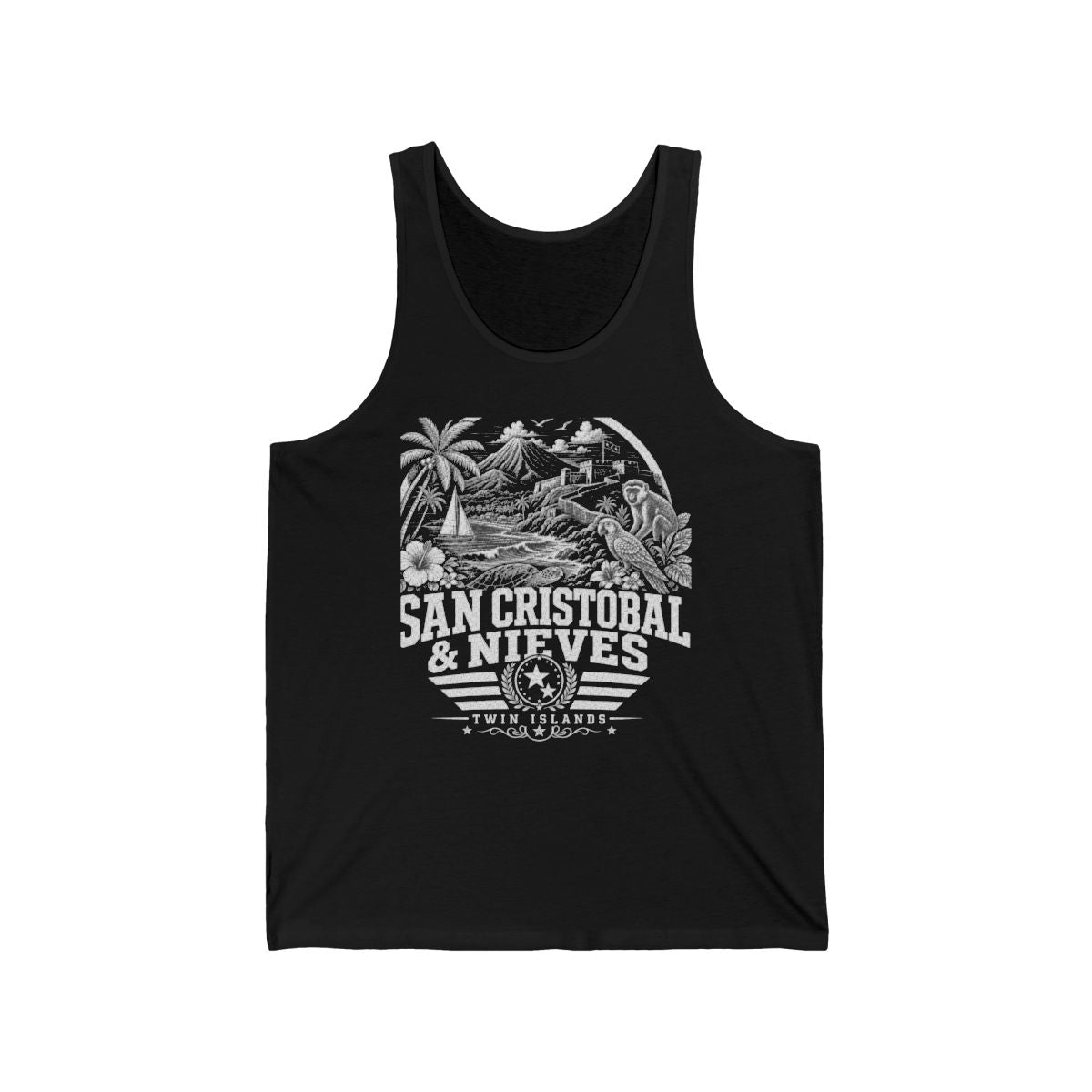 San Cristóbal y Nieves Men's Tank Top — Black