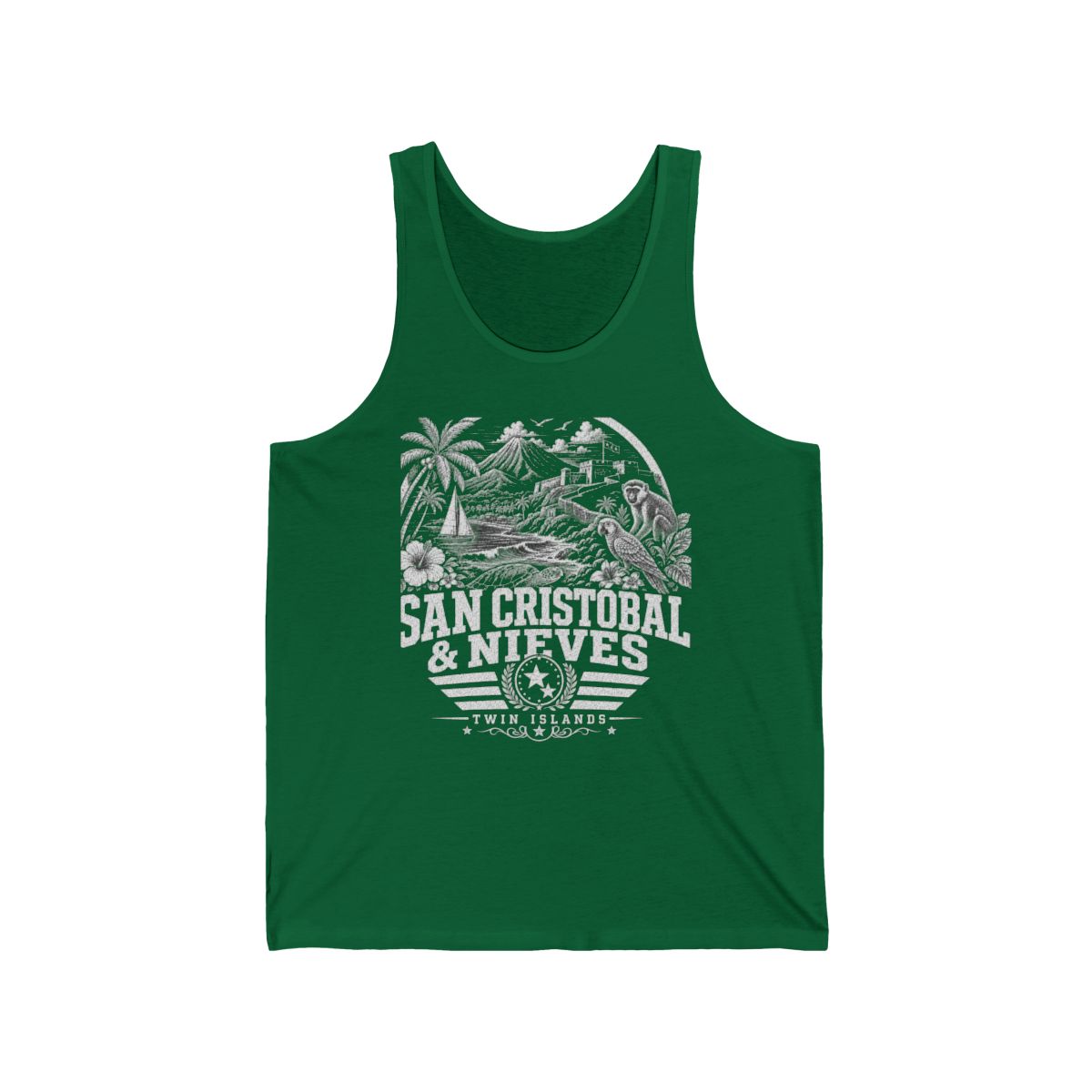 San Cristóbal y Nieves Men's Tank Top — Kelly