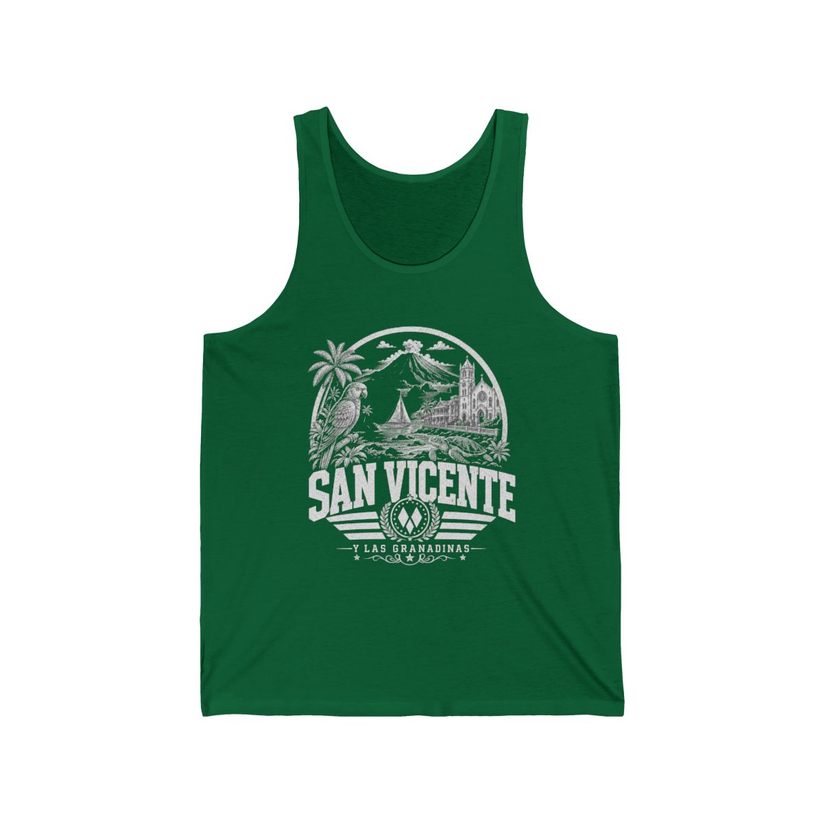San Vicente vintage landmarks men's tee — iconic landmark design | Nameshi Destinations (view 4)