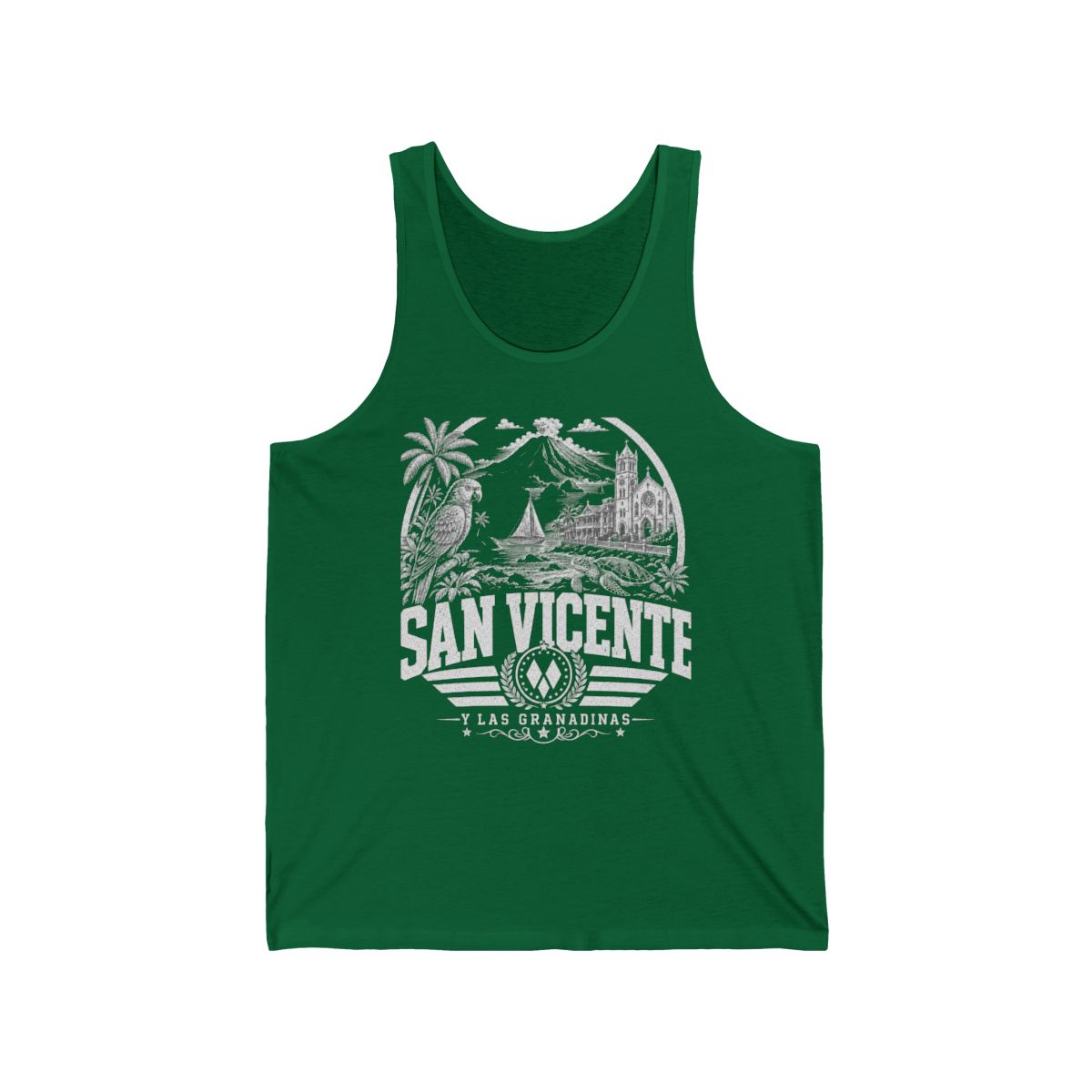 San Vicente & Las Granadinas Men's Tank Top — Kelly