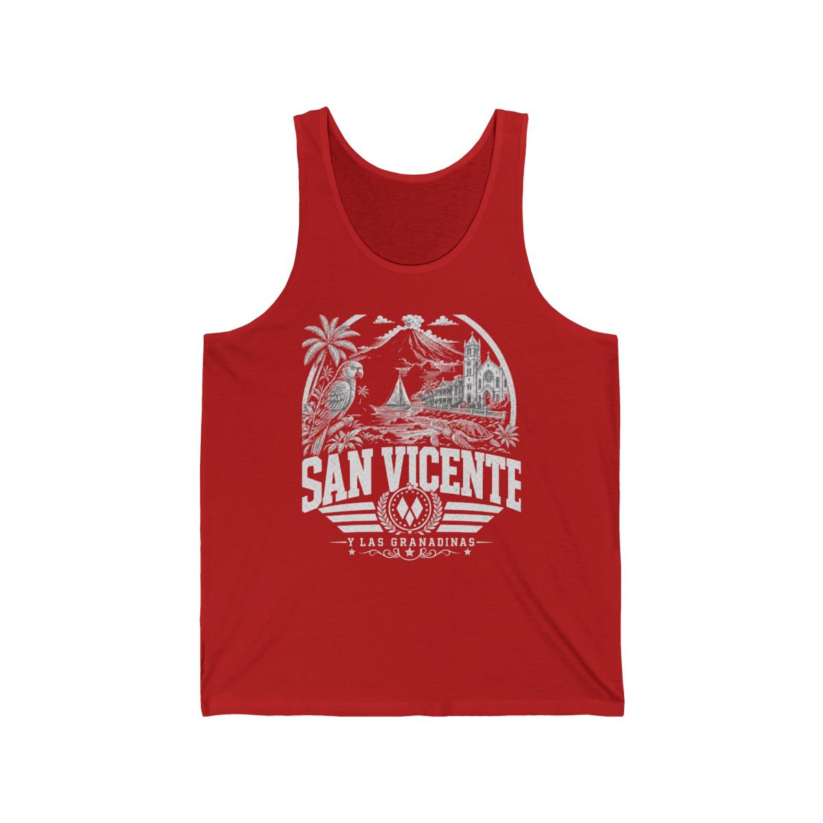 San Vicente & Las Granadinas Men's Tank Top — Red
