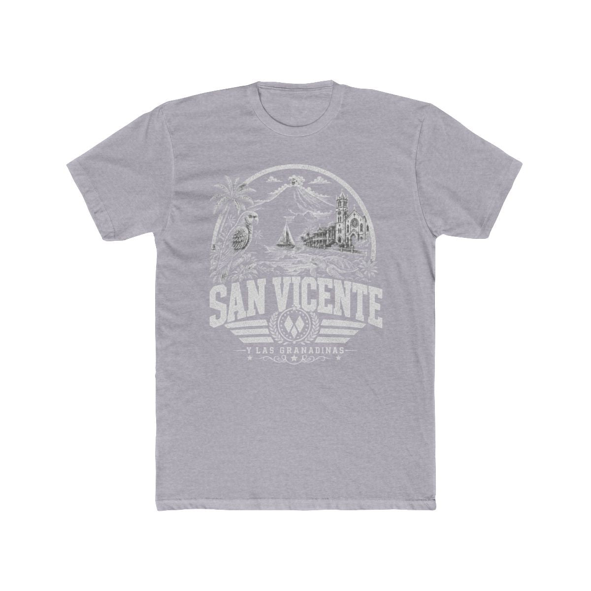 San Vicente & Las Granadinas Men's Tee — Heather Grey