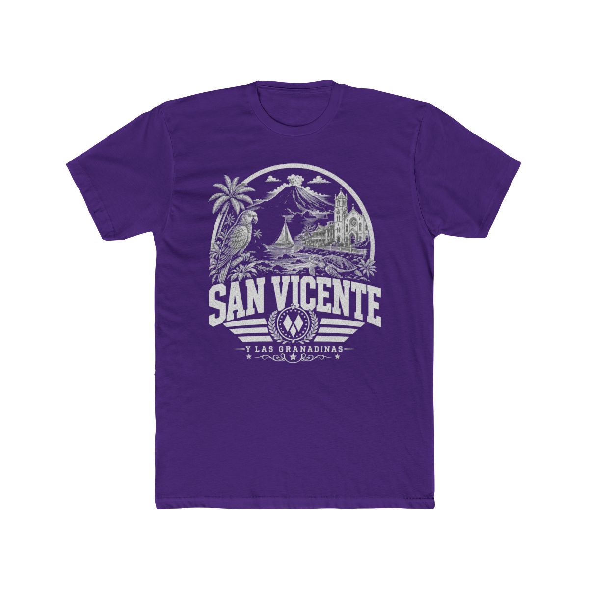 San Vicente & Las Granadinas Men's Tee — Solid Purple Rush