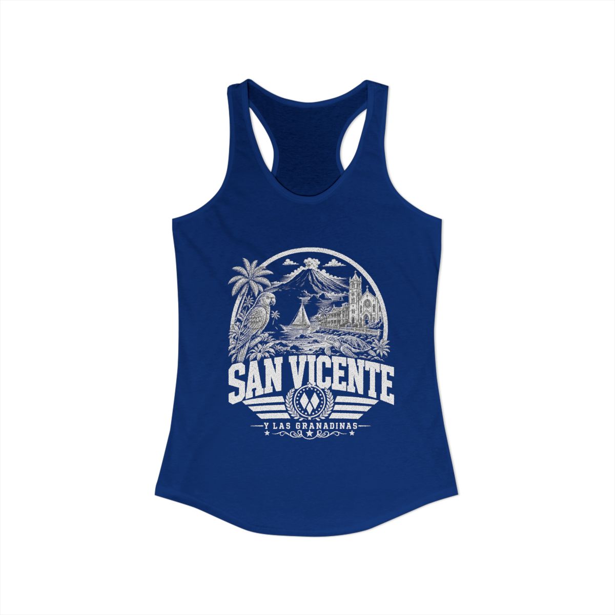 San Vicente & Las Granadinas Women's Tank Top — Solid Royal (front)