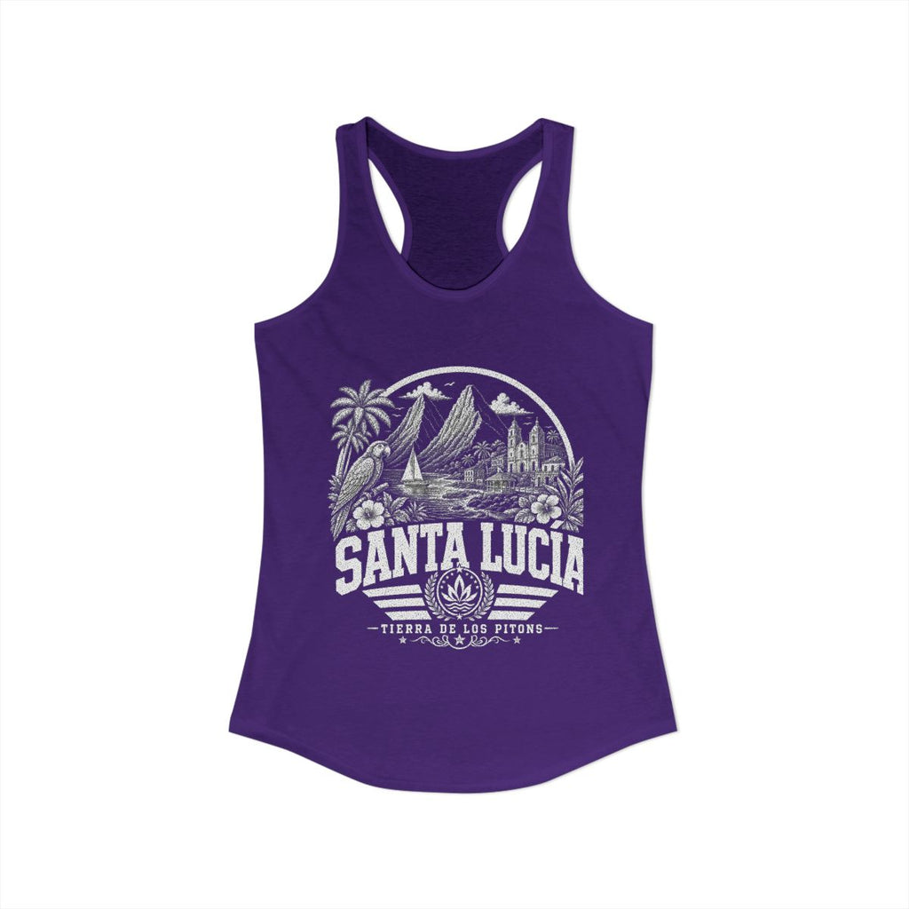 Santa Lucía vintage landmarks tank top — iconic landmark design | Nameshi Destinations (view 15)