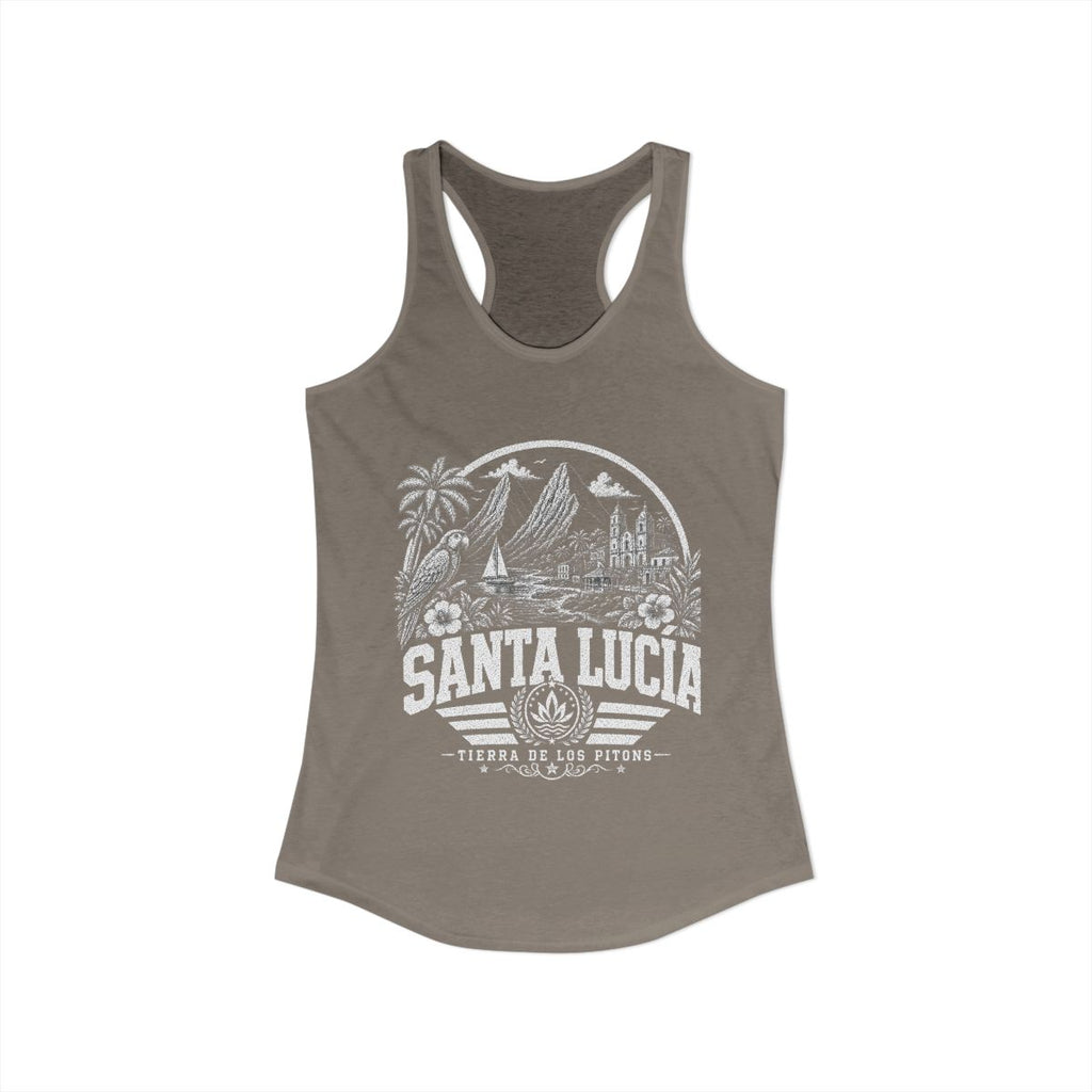 Santa Lucía vintage landmarks tank top — iconic landmark design | Nameshi Destinations (view 23)
