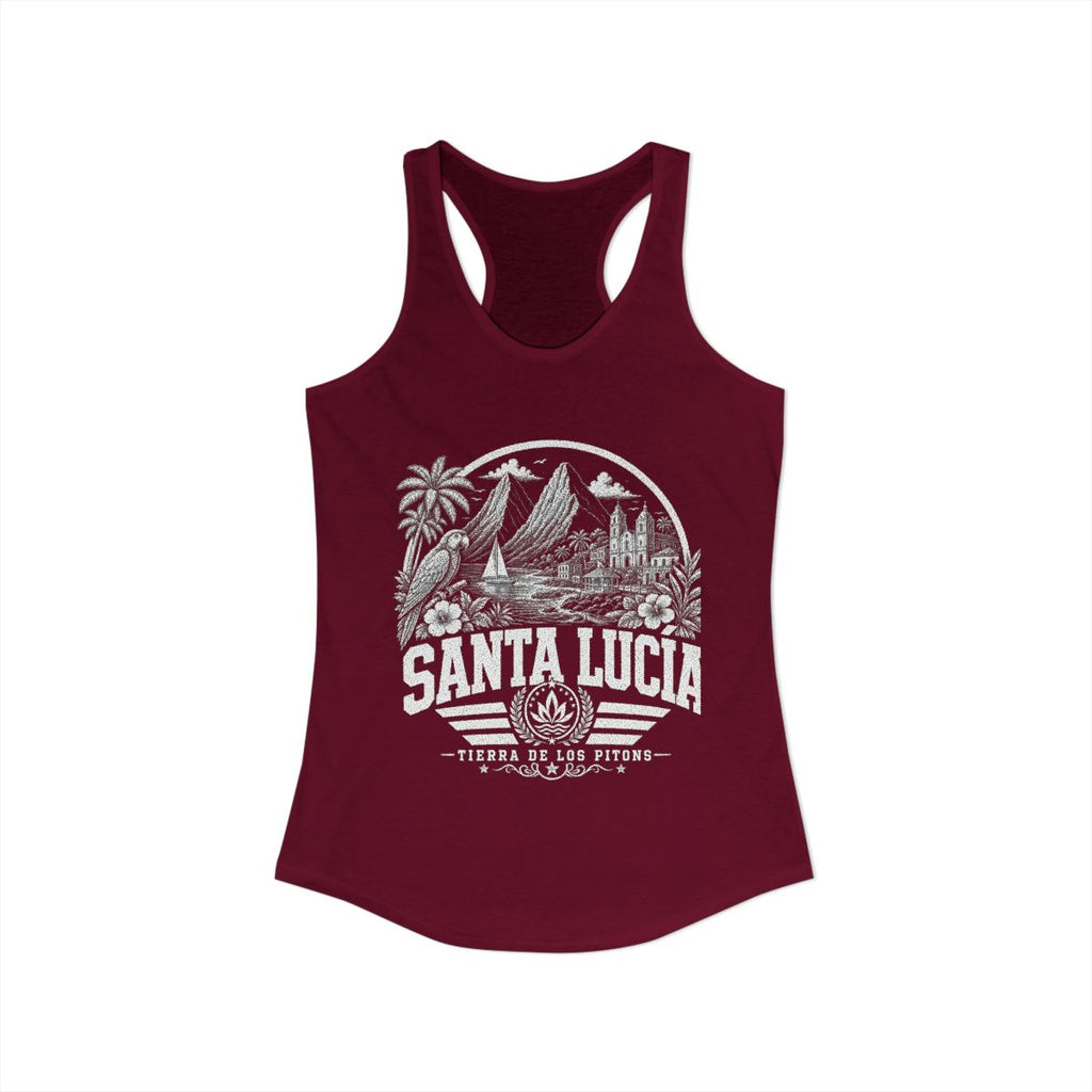 Santa Lucía vintage landmarks tank top — iconic landmark design | Nameshi Destinations (view 27)
