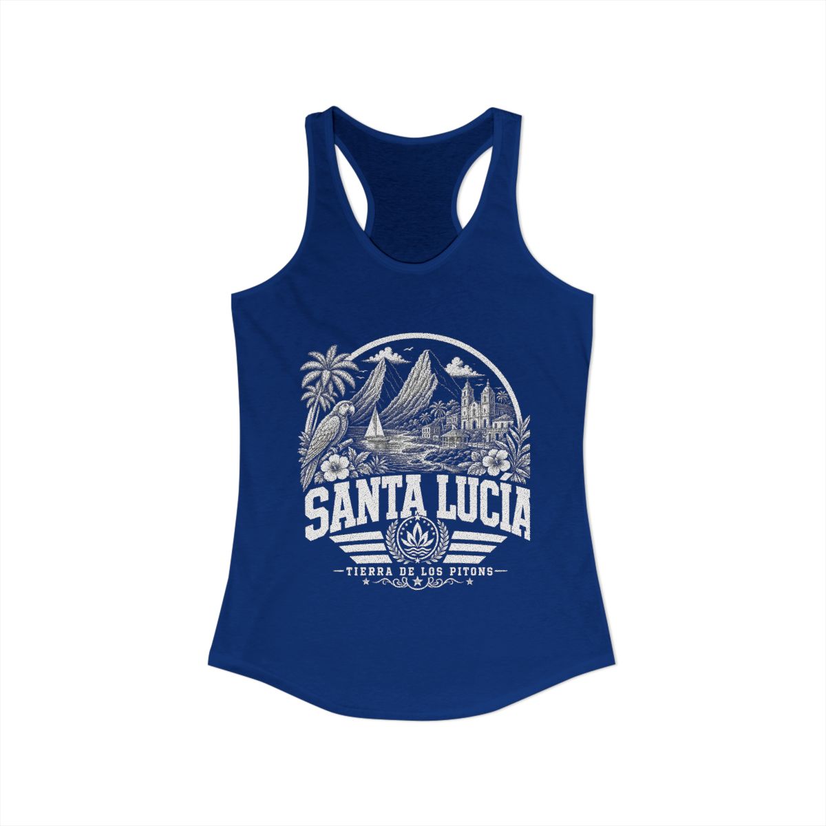 Santa Lucía vintage landmarks tank top — iconic landmark design | Nameshi Destinations (view 19)