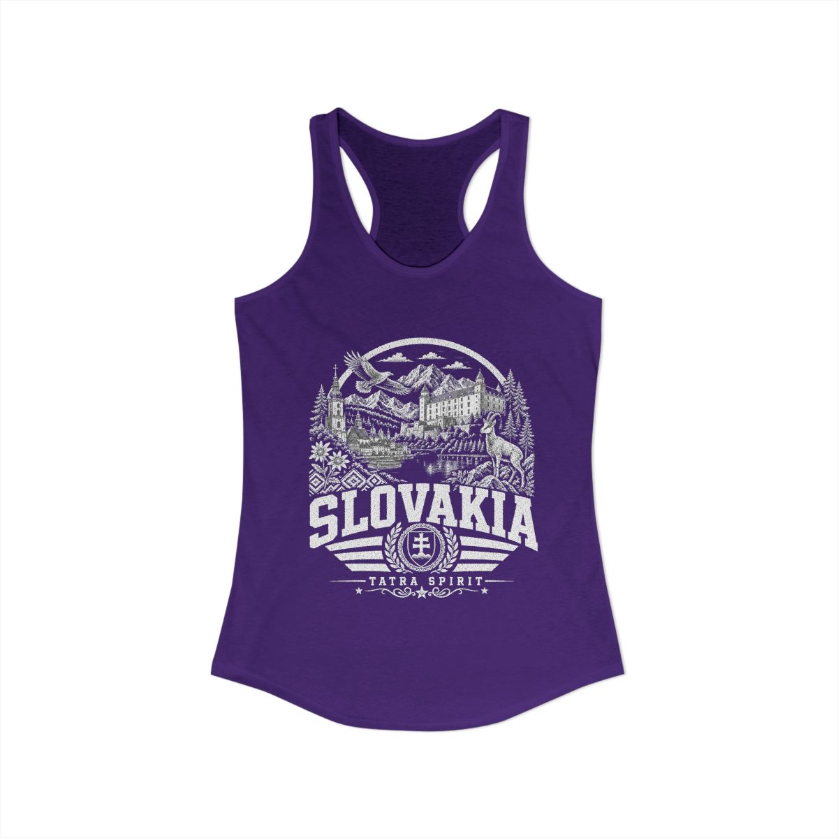 Slovakia vintage landmarks tank top — iconic landmark design | Nameshi Destinations (view 16)