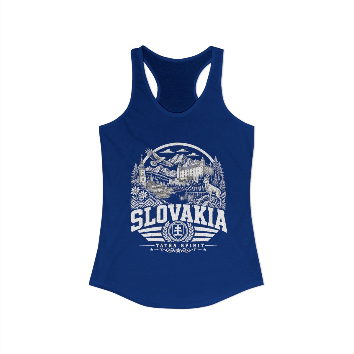 Slovakia vintage landmarks tank top — iconic landmark design | Nameshi Destinations (view 20)