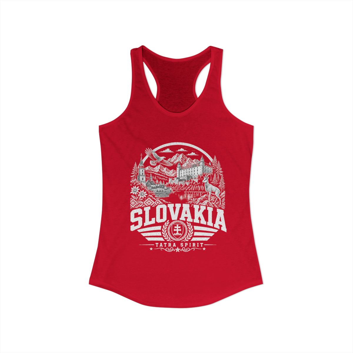 Slovakia vintage landmarks tank top — iconic landmark design | Nameshi Destinations (view 18)