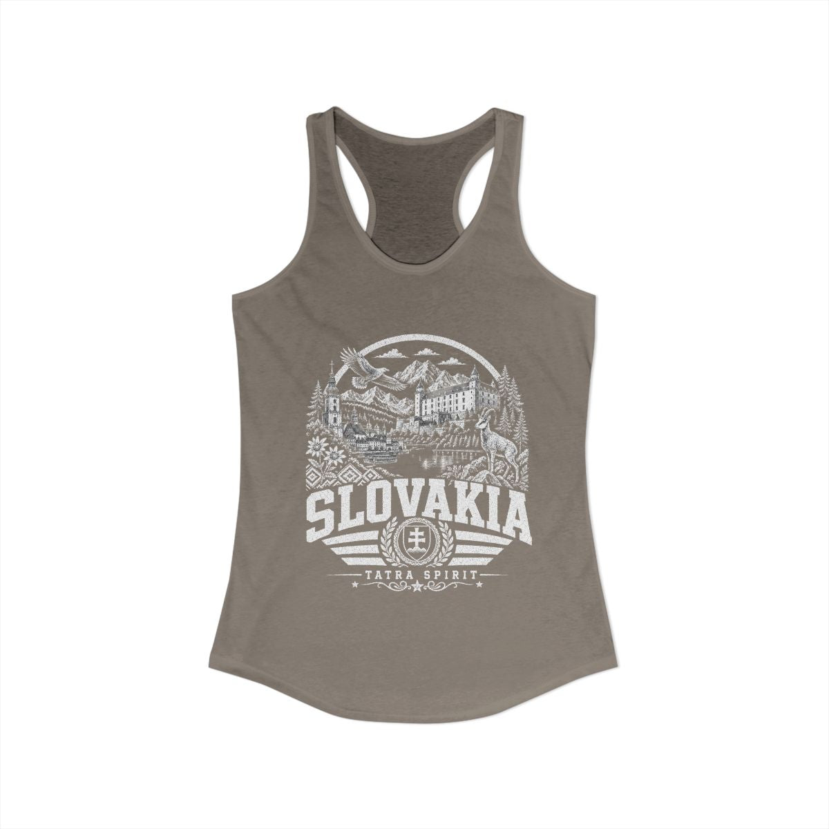 Slovakia vintage landmarks tank top — iconic landmark design | Nameshi Destinations (view 24)