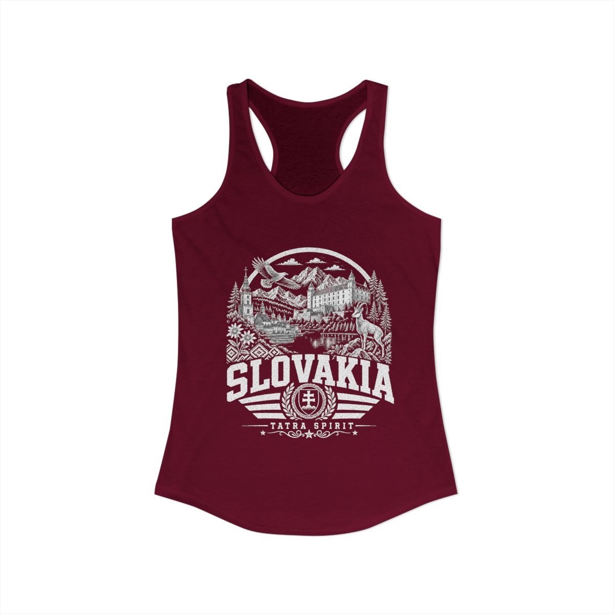 Slovakia vintage landmarks tank top — iconic landmark design | Nameshi Destinations (view 28)