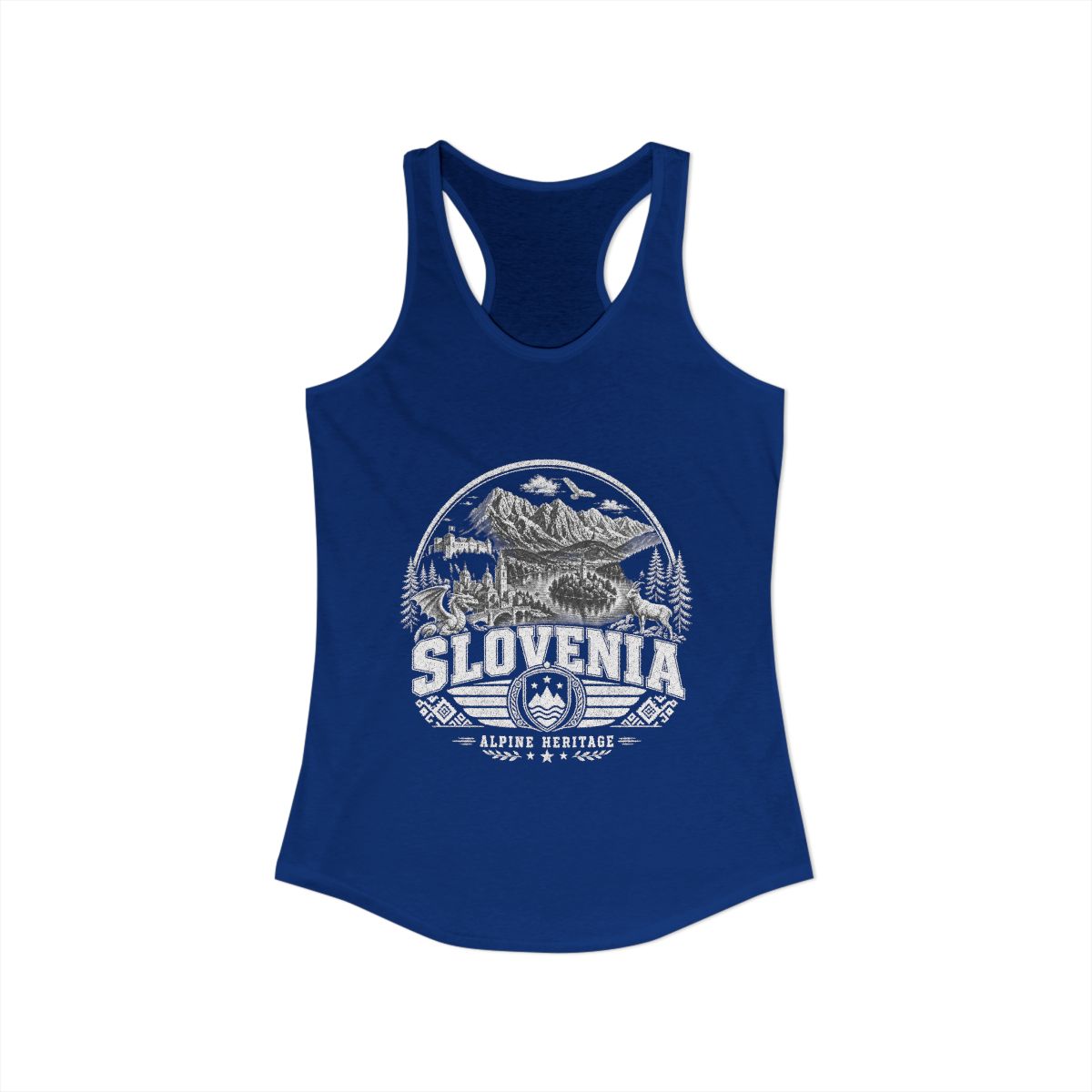Slovenia vintage landmarks tank top — iconic landmark design | Nameshi Destinations (view 19)
