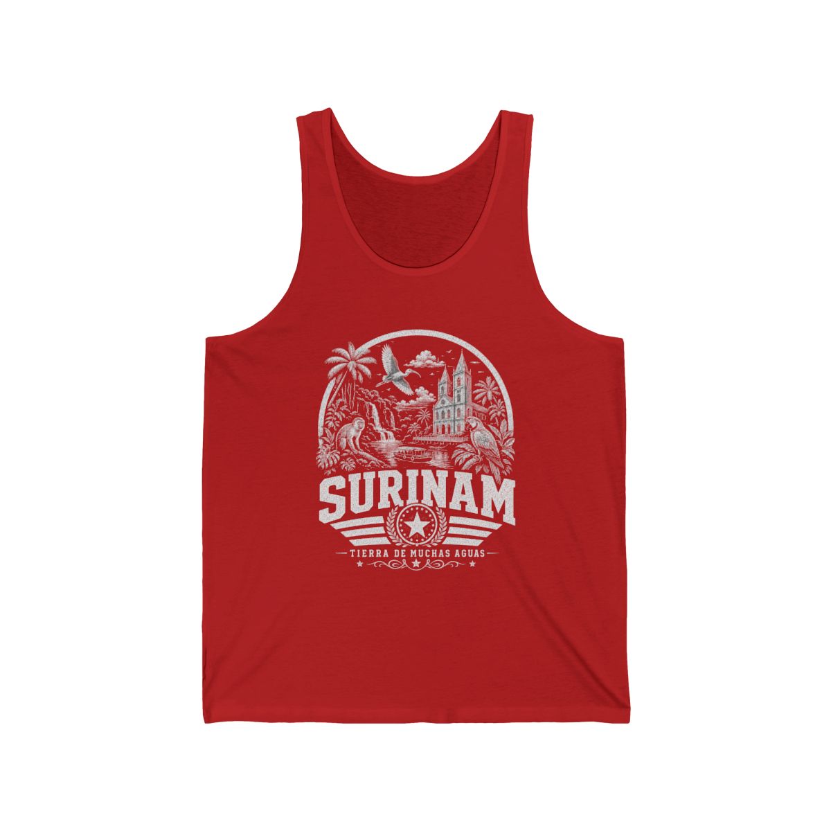 Surinam vintage landmarks men's tee — iconic landmark design | Nameshi Destinations (view 8)