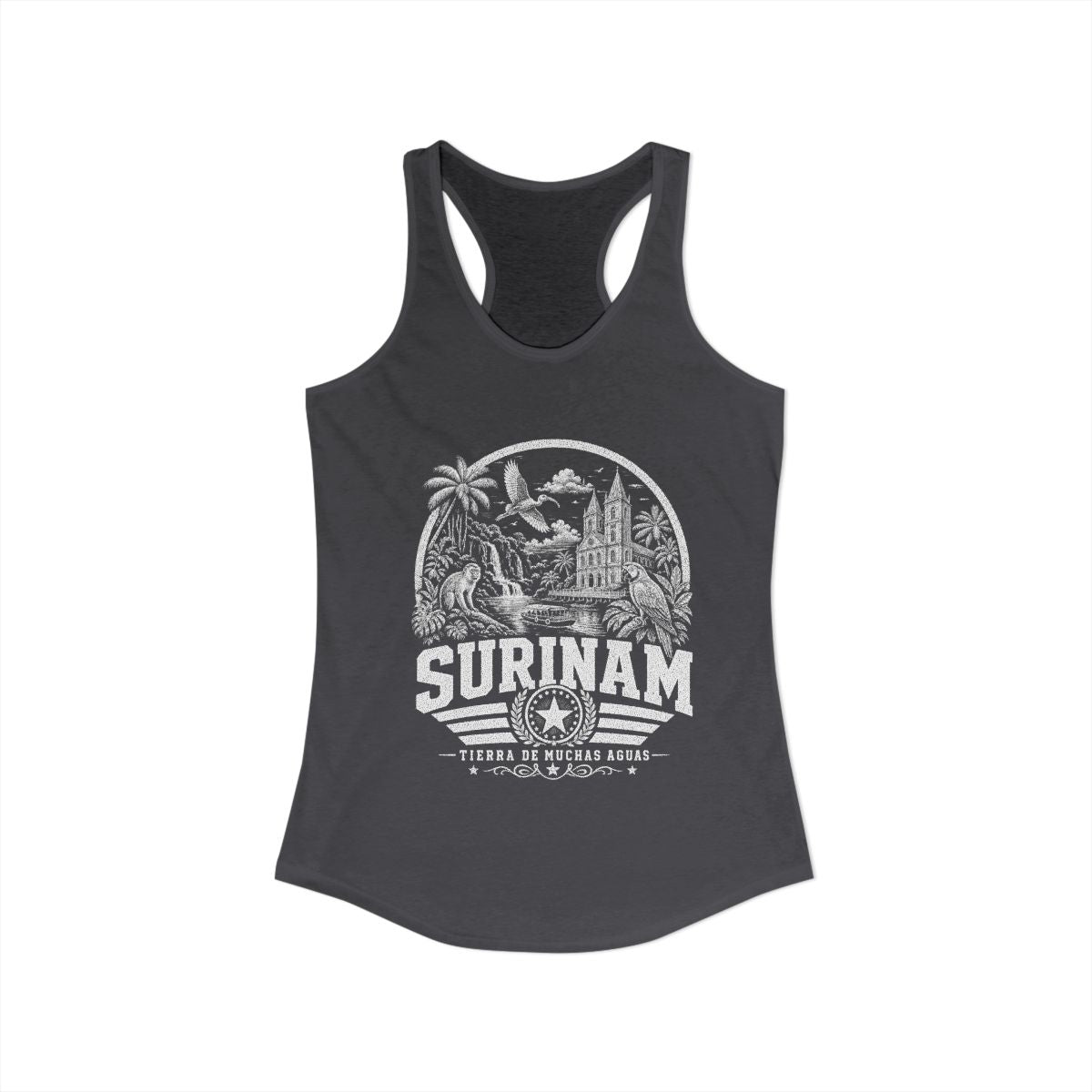 Surinam Women's Tank Top — Solid Dark Gray (front)